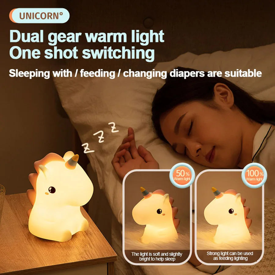 Unicorn Silicone Night Light
