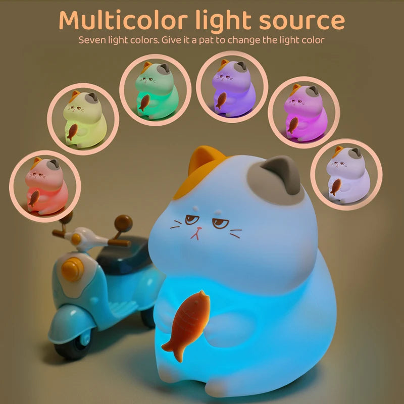 Cute Cat Silicone Night Light