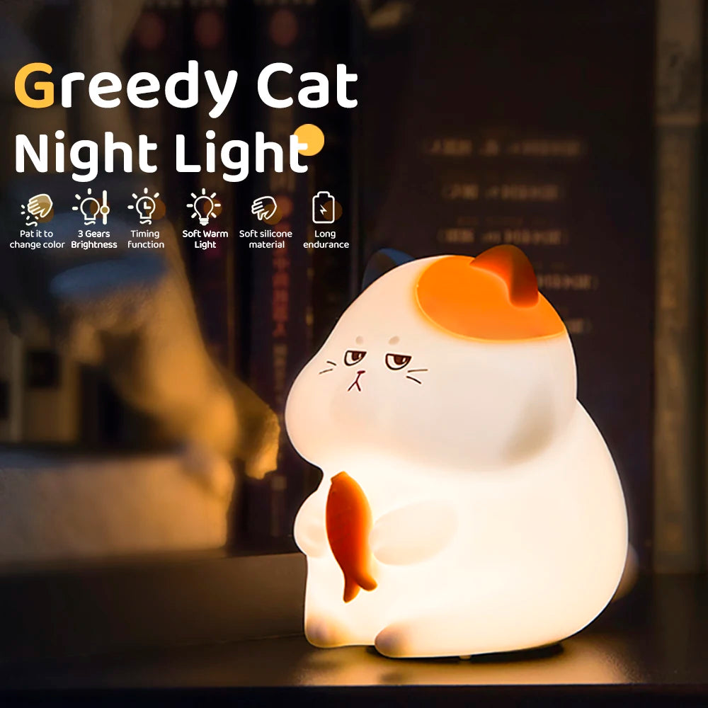 Cute Cat Silicone Night Light