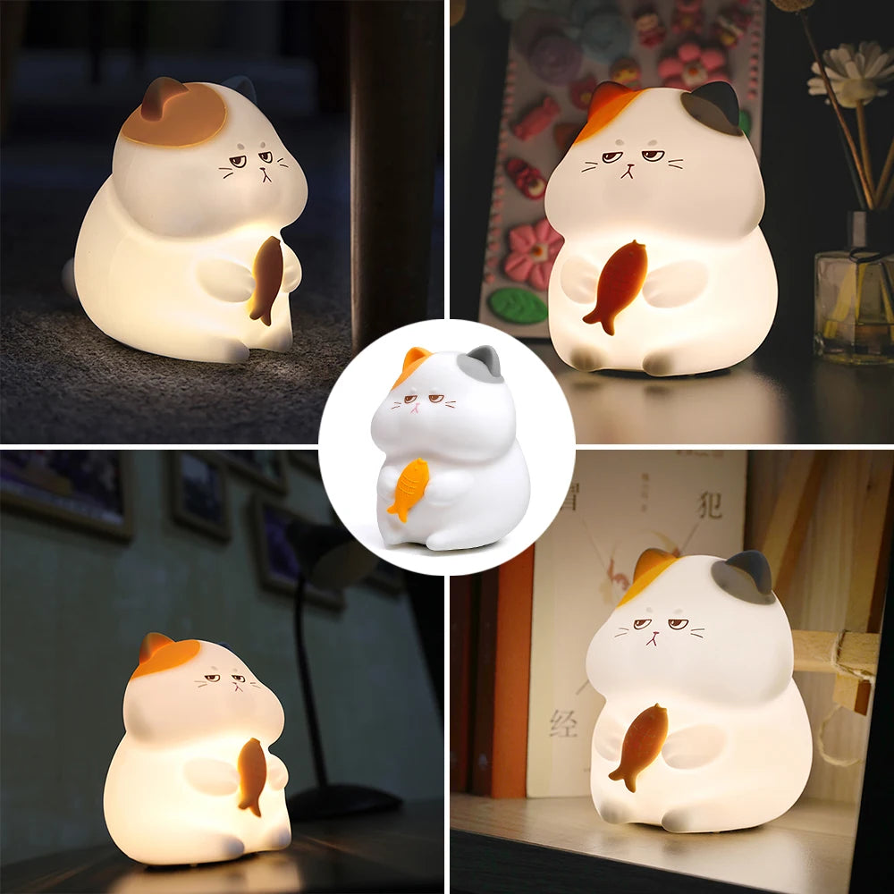 Cute Cat Silicone Night Light
